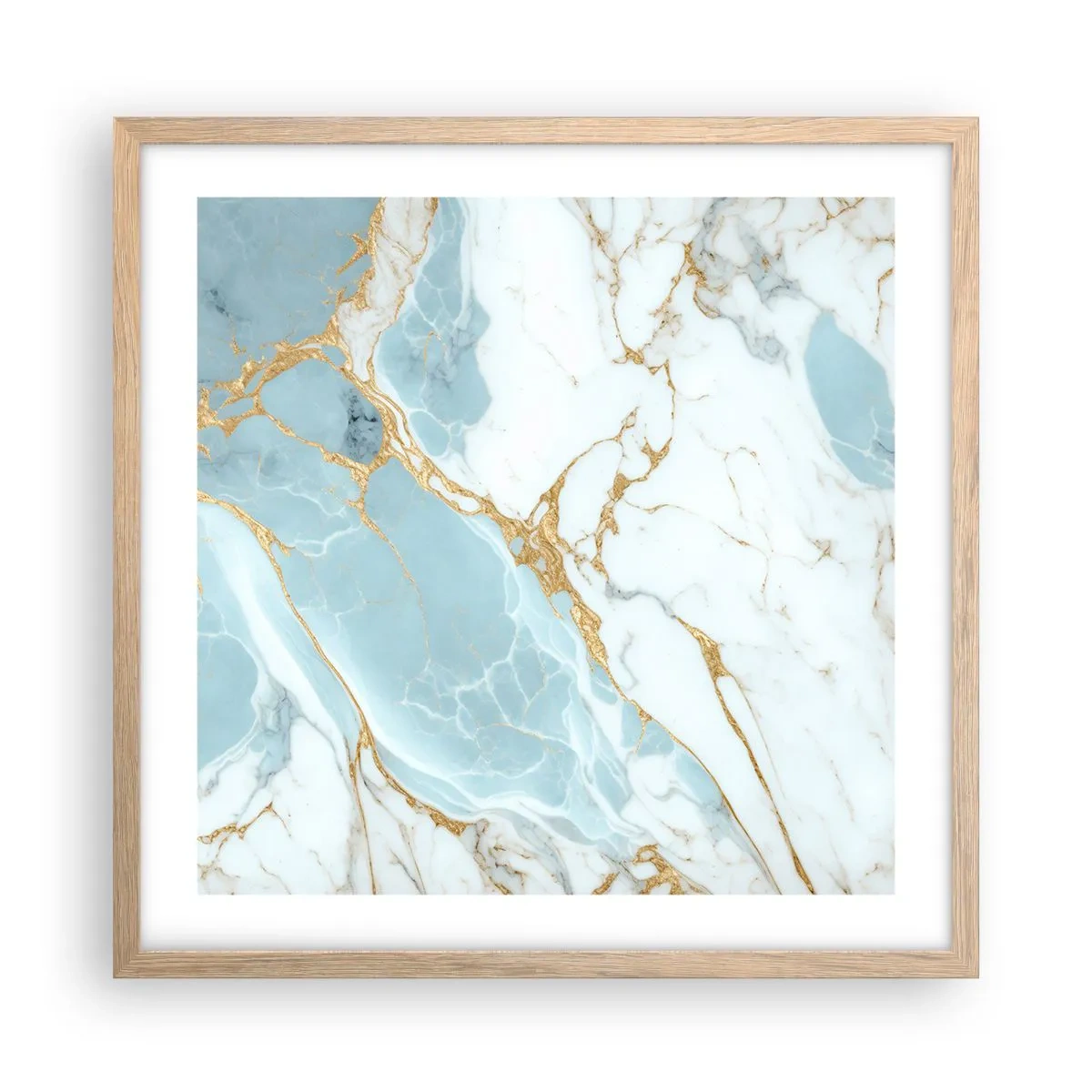 Affiche dans un chêne clair - Poster - Richesse en pierre - 50x50 cm