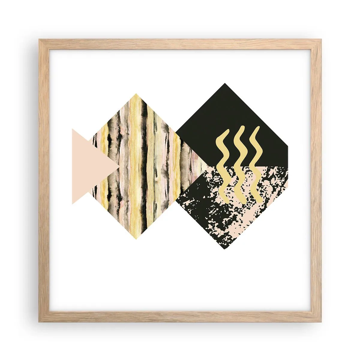 Affiche dans un chêne clair - Poster - Pas si simple - 40x40 cm