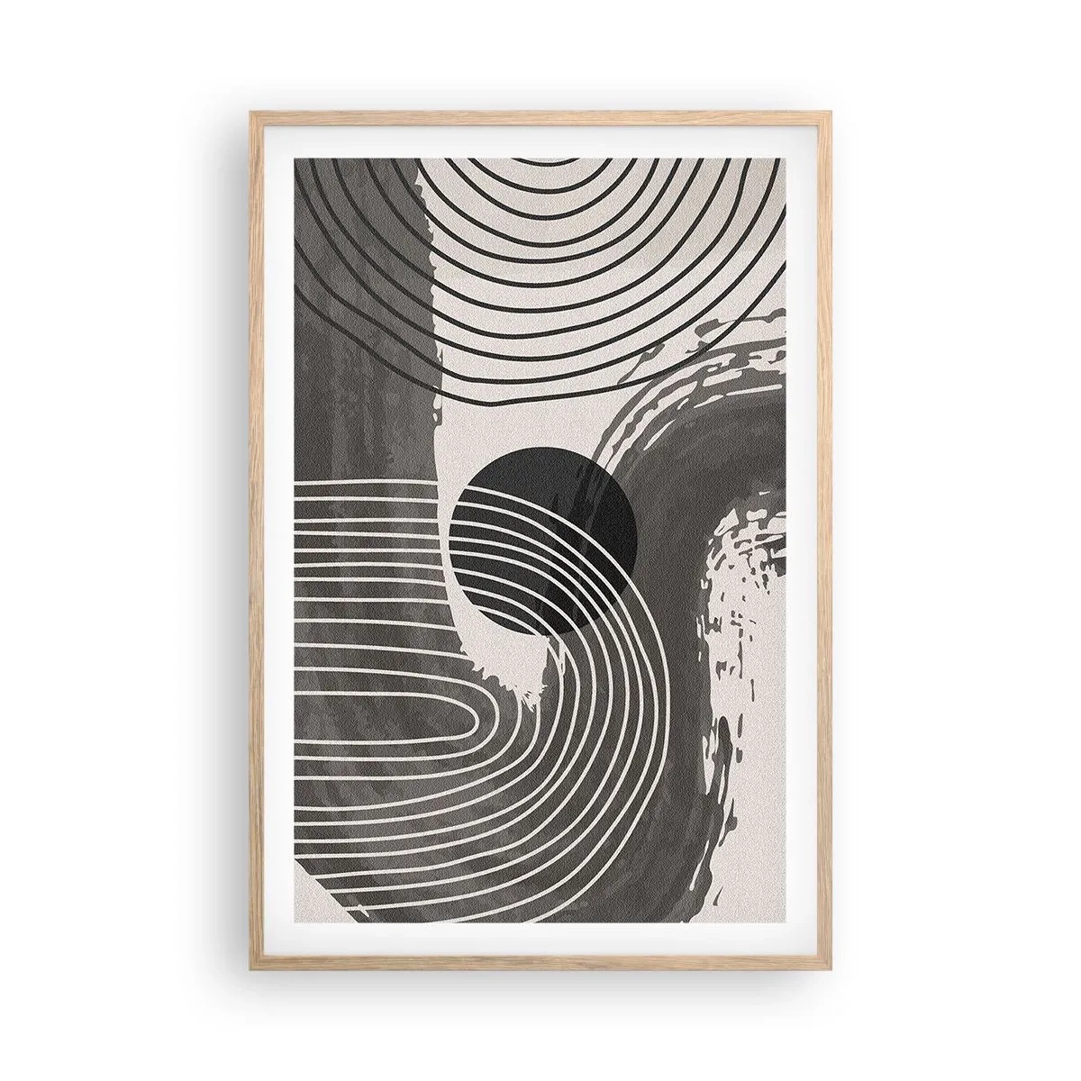 Affiche dans un chêne clair - Poster - L'ovale gagne - 61x91 cm