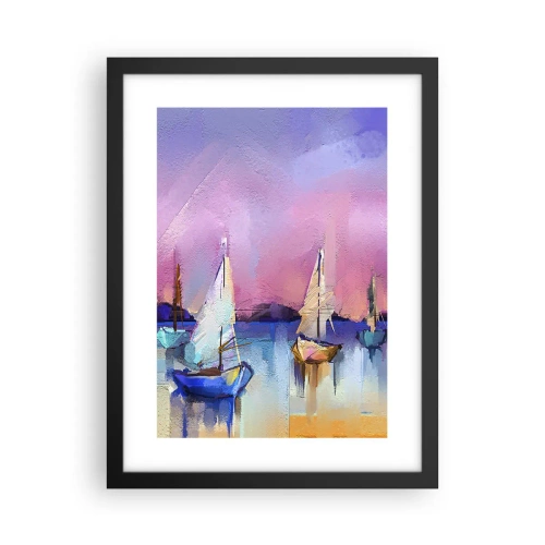 Affiche dans un cadre noir - Poster - Direction: les eaux larges - 30x40 cm