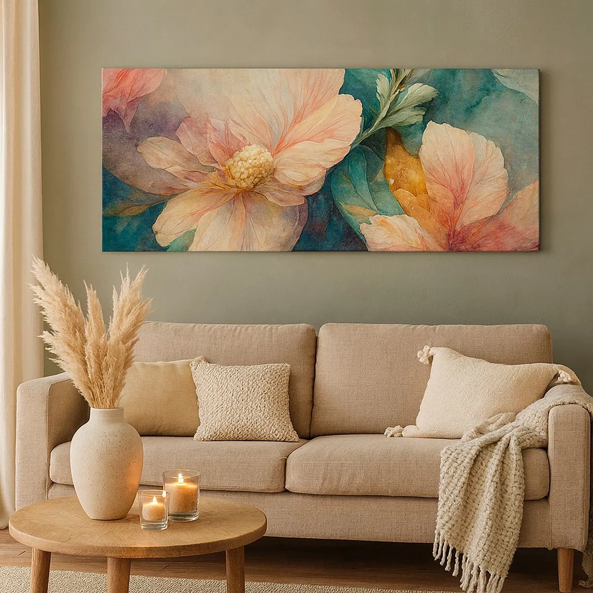 Impression sur toile - Image sur toile - Uniquement de la subtilité - 100x40 cm