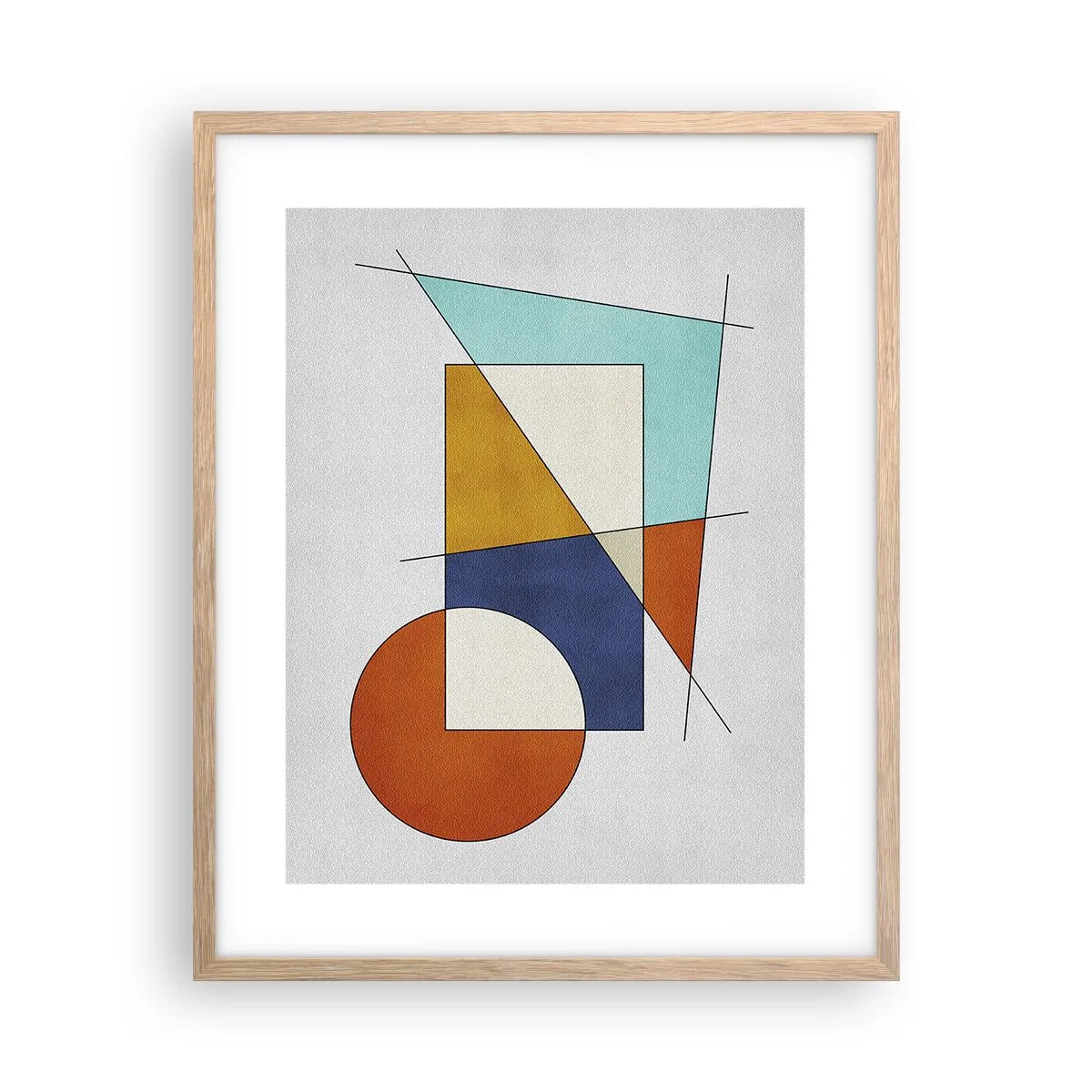 Affiche dans un chêne clair - Poster - Abstraction : plaisir moderniste - 40x50 cm