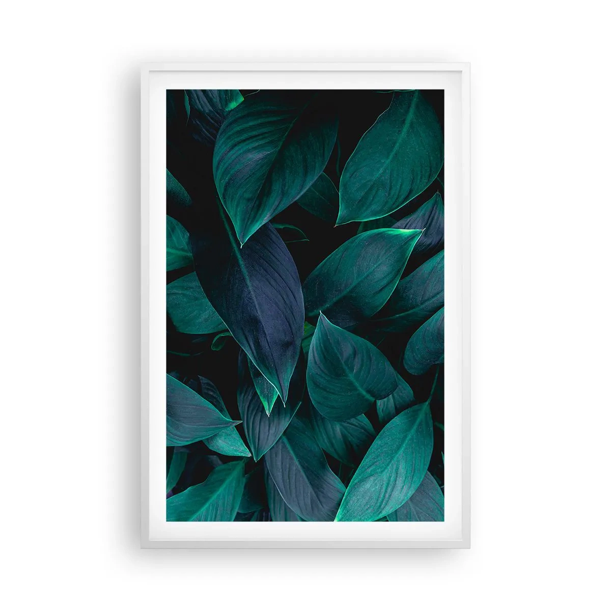 Affiche dans un cadre blanc - Poster - le vert lui-même - 61x91 cm