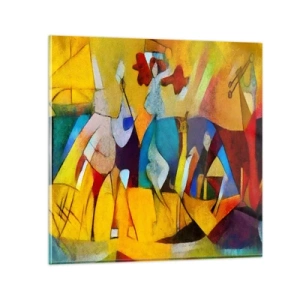 Impression sur verre - Image sur verre - Soleil - vie - joie - 70x70 cm
