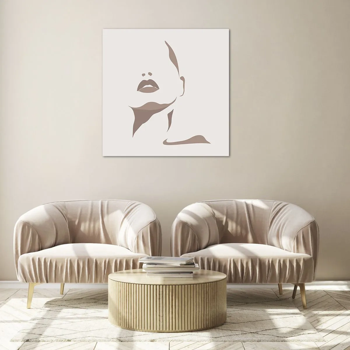 Impression sur verre - Image sur verre - Fait de lumière et d'ombre - 70x70 cm