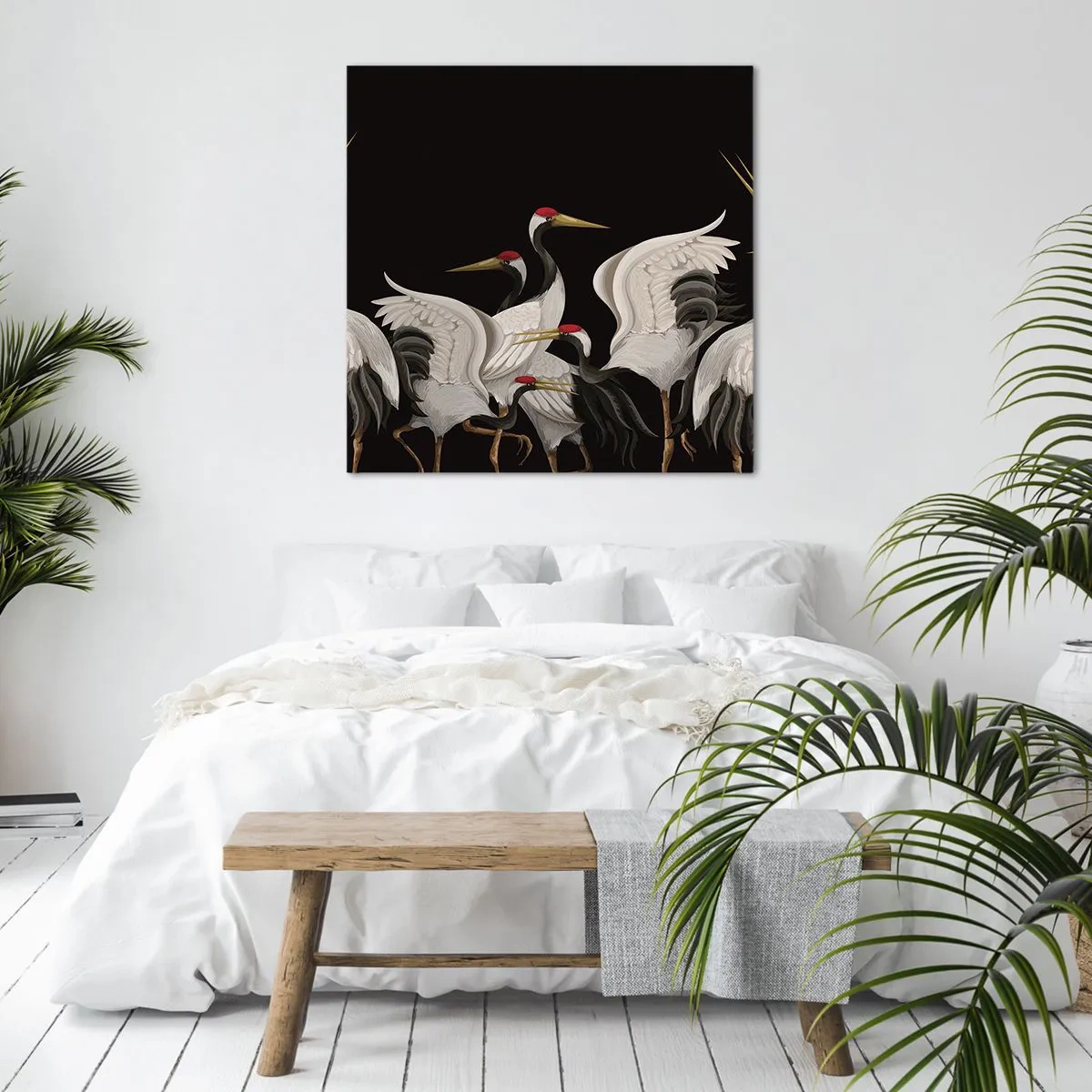 Impression sur toile - Image sur toile - Histoire d'oiseaux - 70x70 cm