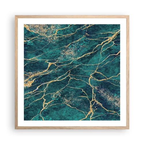 Affiche dans un chêne clair - Poster - Mine d'or - 60x60 cm