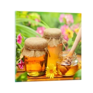 Impression sur verre - Image sur verre - Doux et fleuri - 30x30 cm