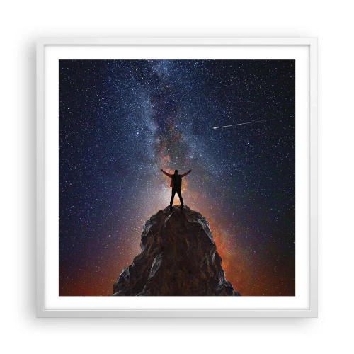 Affiche dans un cadre blanc - Poster - Le force est avec moi! - 60x60 cm