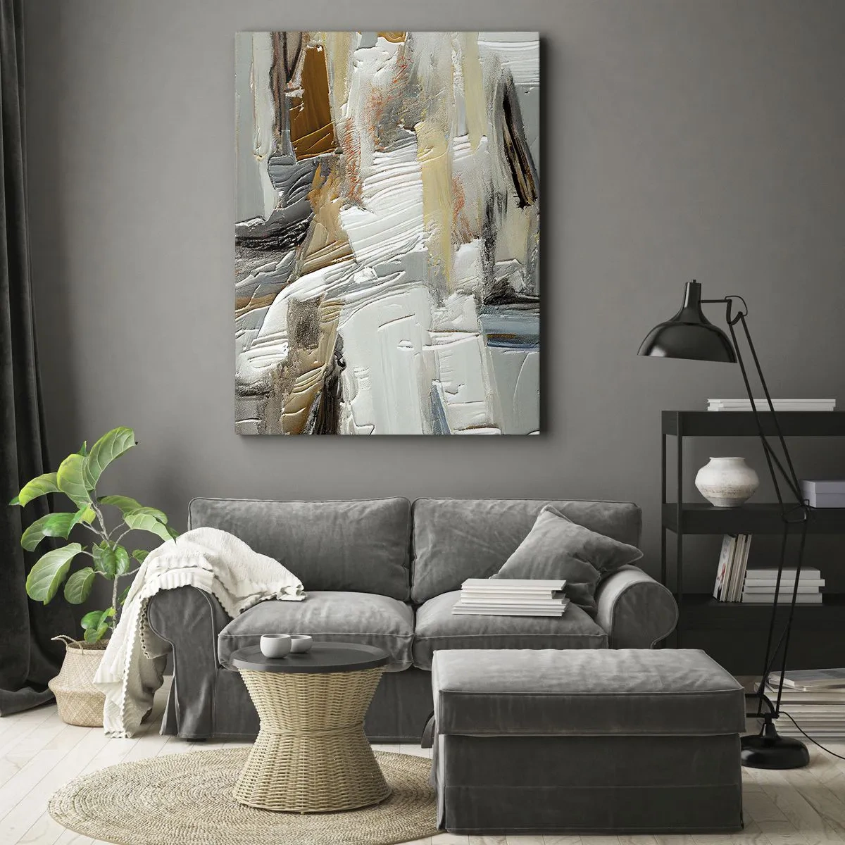 Impression sur toile - Image sur toile - Couches colorées - 65x120 cm