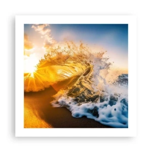 Affiche - Poster - S'amuser dans le sable - 50x50 cm