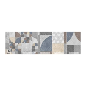 Échantillon de Papier Peint Autocollant Deluxe Sticker - Fantaisie de la céramique  - Abstraction, Morceau, Motif géométrique - 100x30 cm