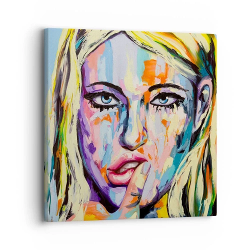 Impression sur toile - Image sur toile - Regarde-la droit dans les yeux - 30x30 cm
