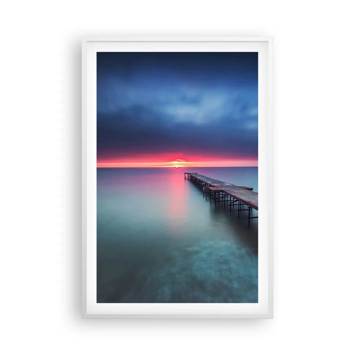 Affiche dans un cadre blanc - Poster - Entre le ciel et la terre - 61x91 cm