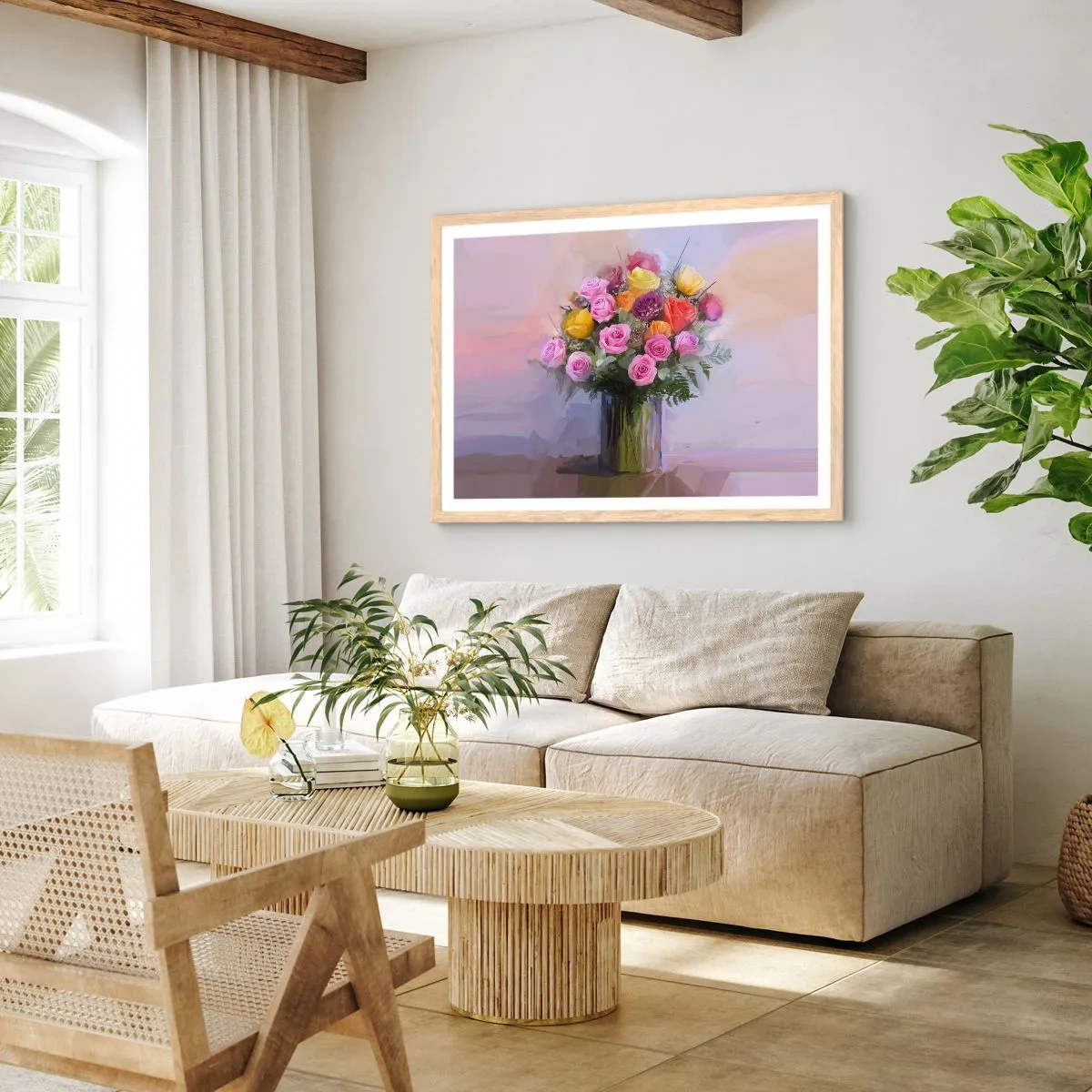 Affiche dans un chêne clair - Poster - Beauté conservée - 100x70 cm