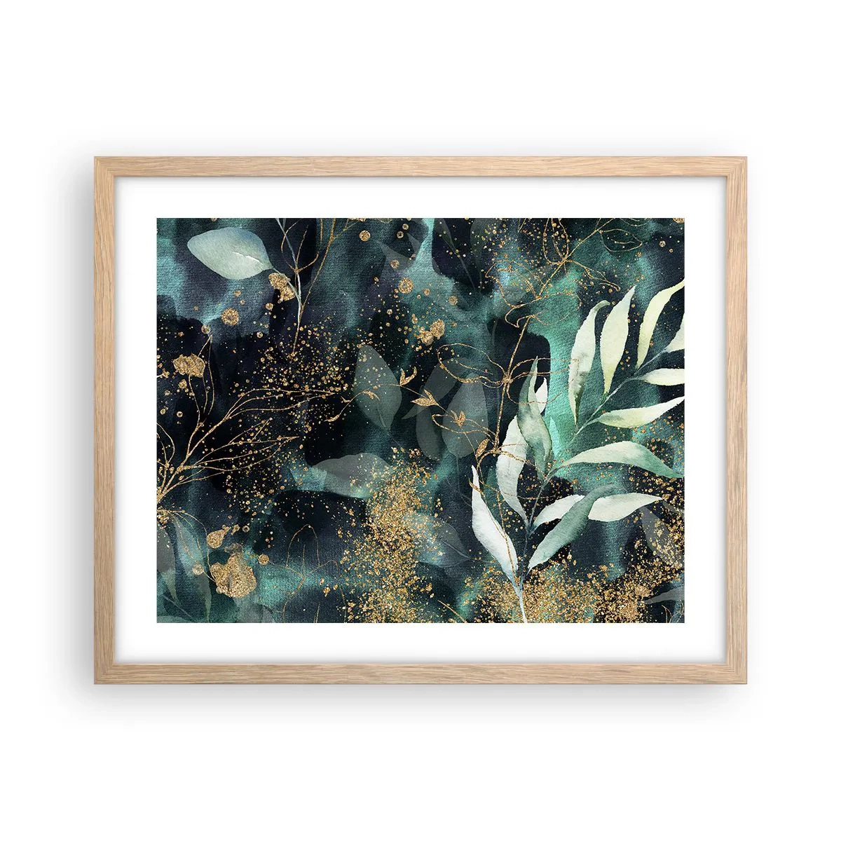 Affiche dans un chêne clair - Poster - Jardin magique - 50x40 cm