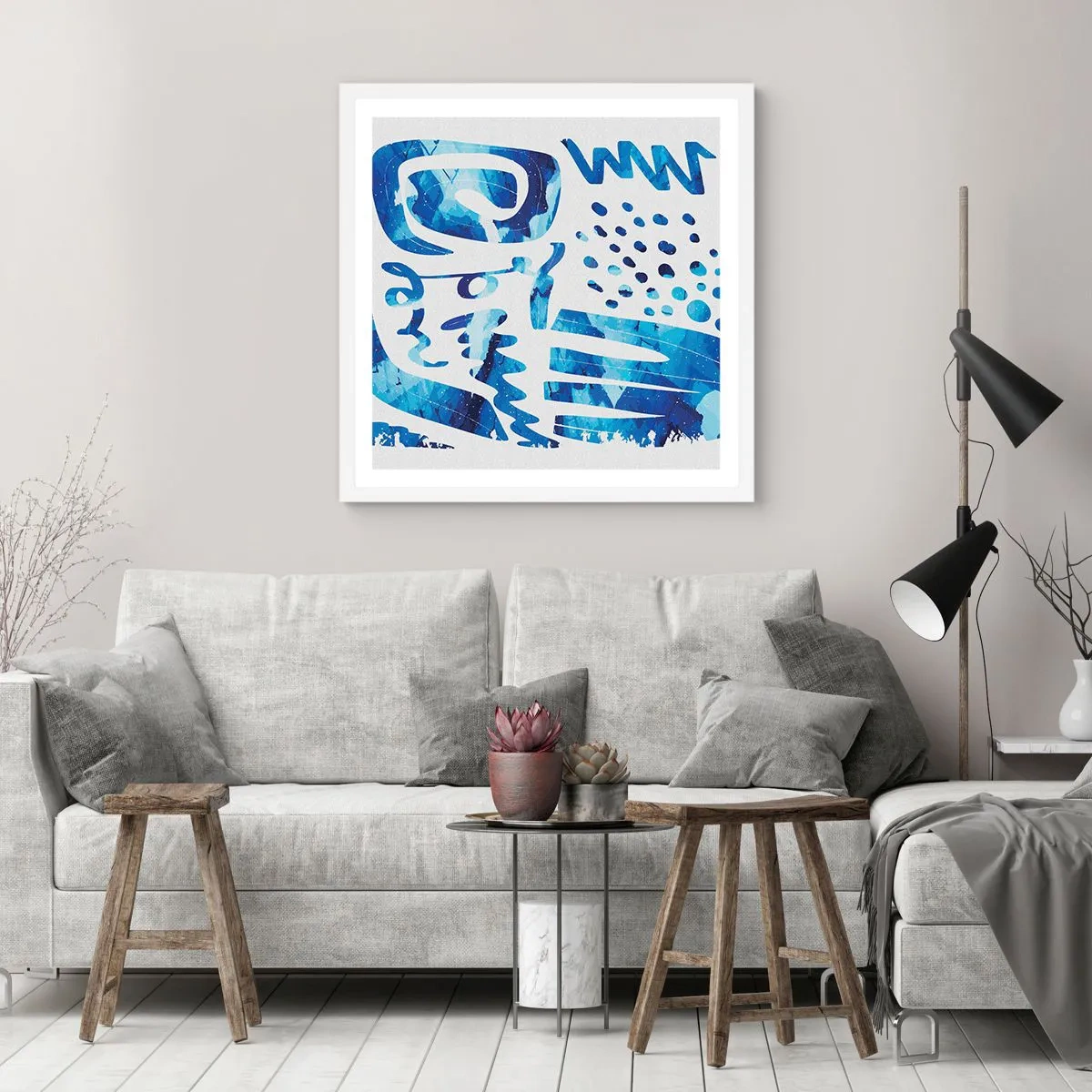 Affiche dans un cadre blanc - Poster - Retour aux racines - 50x50 cm