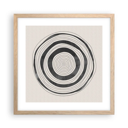 Affiche dans un chêne clair - Poster - Ce qui est important c'est ce qu'il y a entre les deux - 40x40 cm