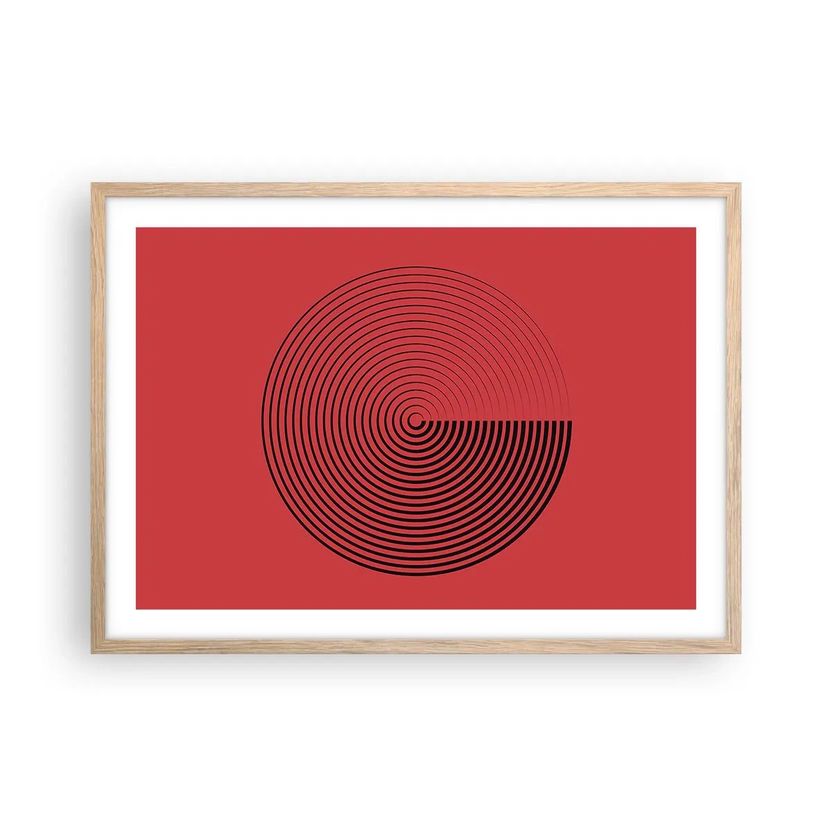 Affiche dans un chêne clair - Poster - Mouvement circulaire - 70x50 cm