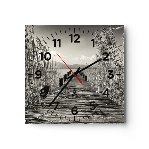 Horloge murale - Pendule murale - Dans le calme de l'herbe - 30x30 cm