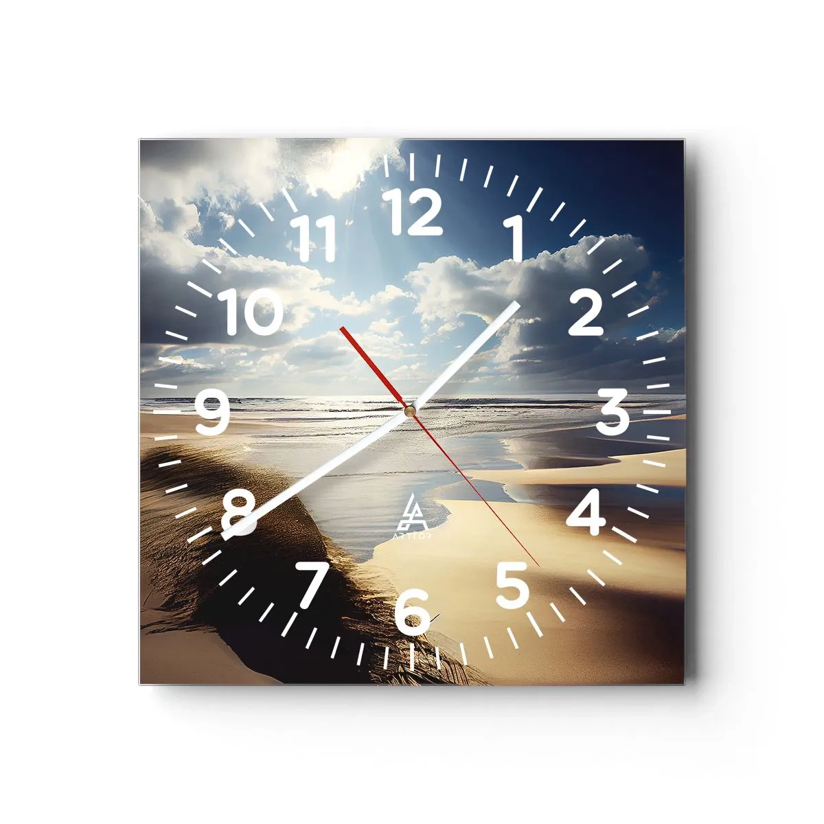 Horloge murale - Pendule murale - Plage, plage sauvage - 40x40 cm