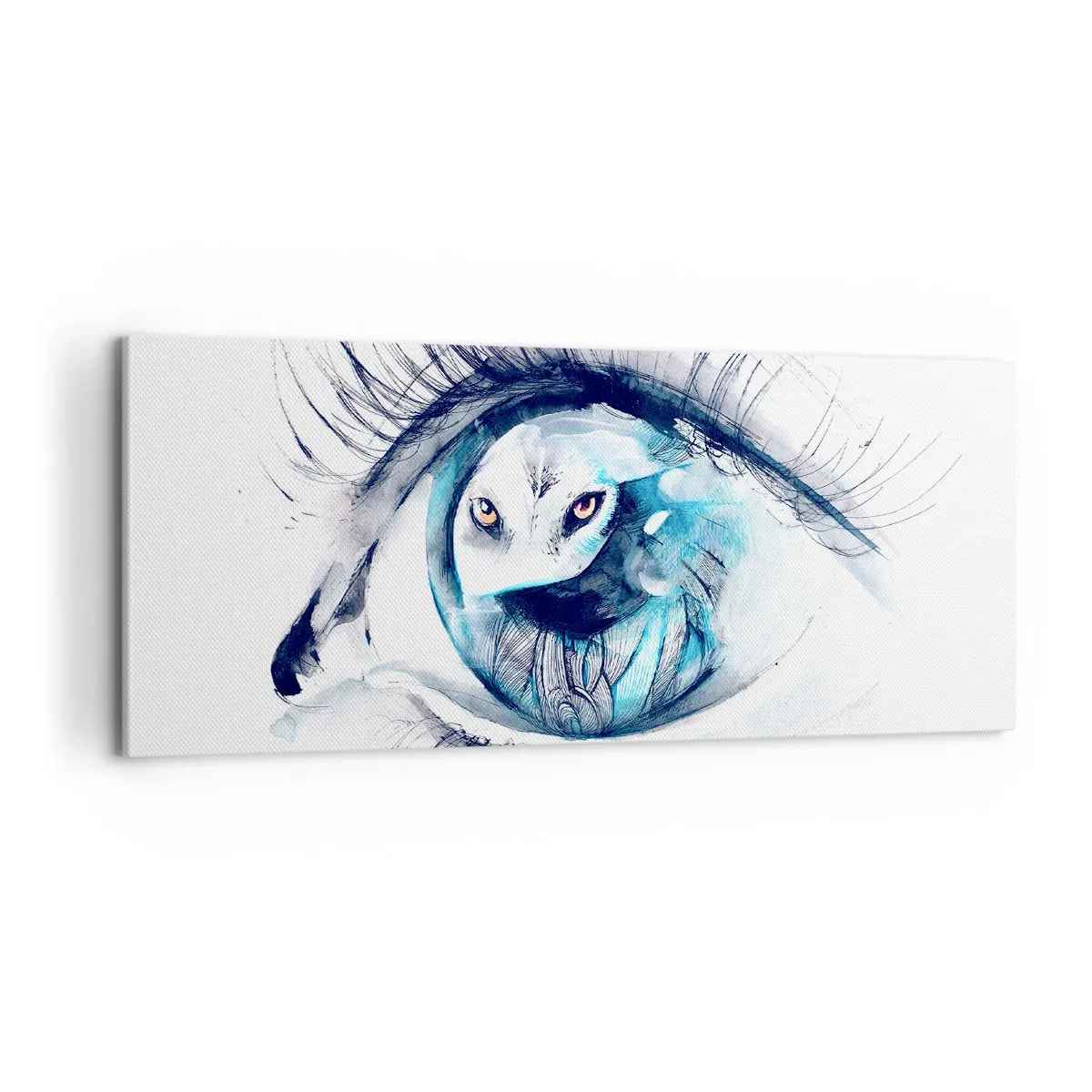 Impression sur toile - Image sur toile - Face à face avec la nature sauvage - 100x40 cm