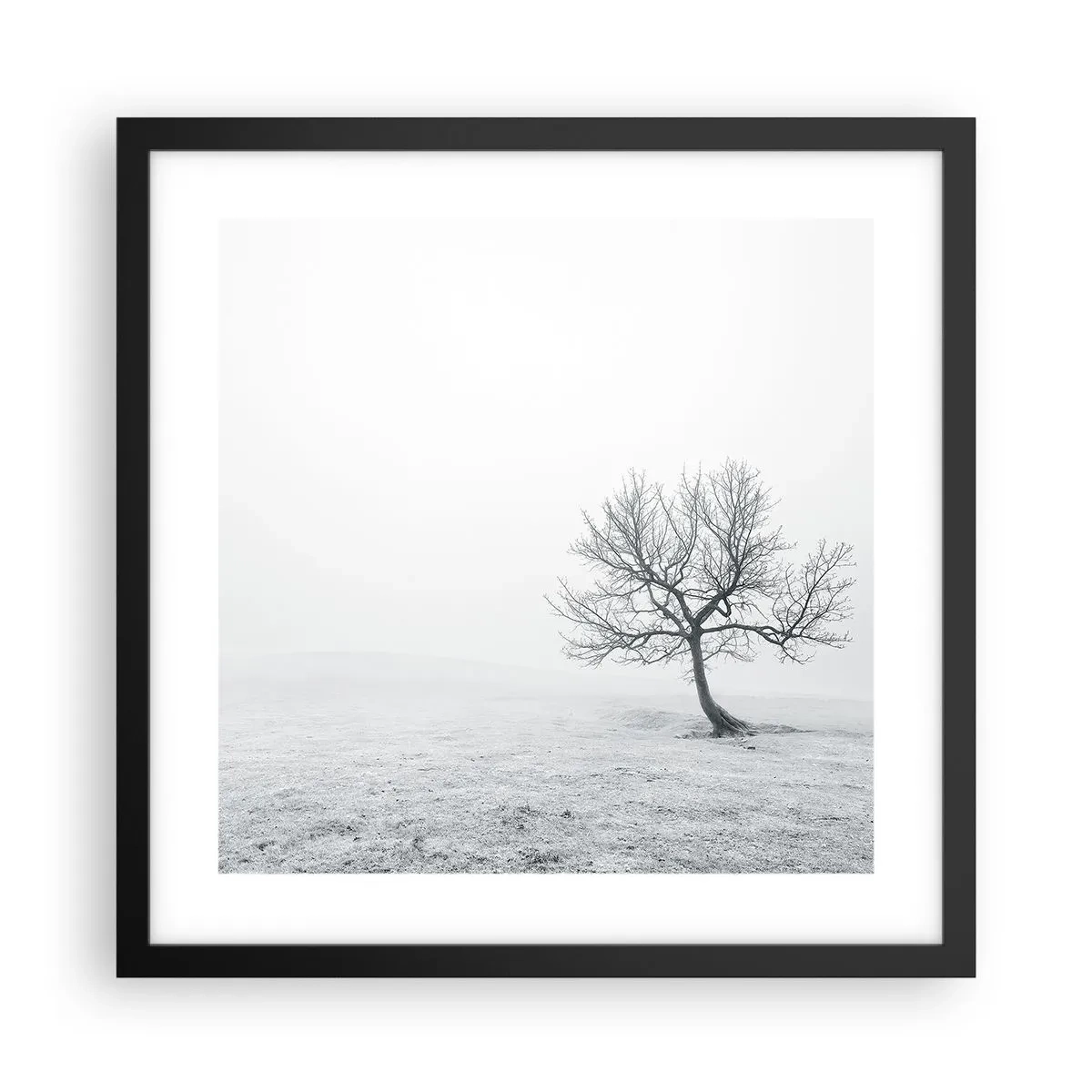 Affiche dans un cadre noir - Poster - Contre le néant - 40x40 cm