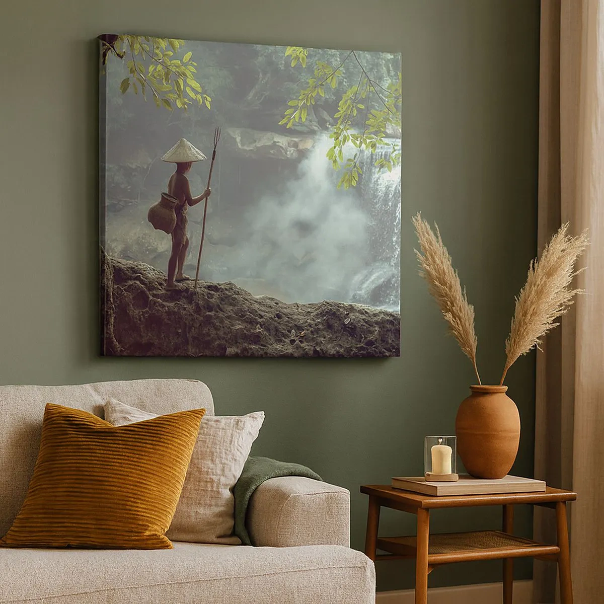 Impression sur toile - Image sur toile - Lier d'amitié avec la nature - 30x30 cm