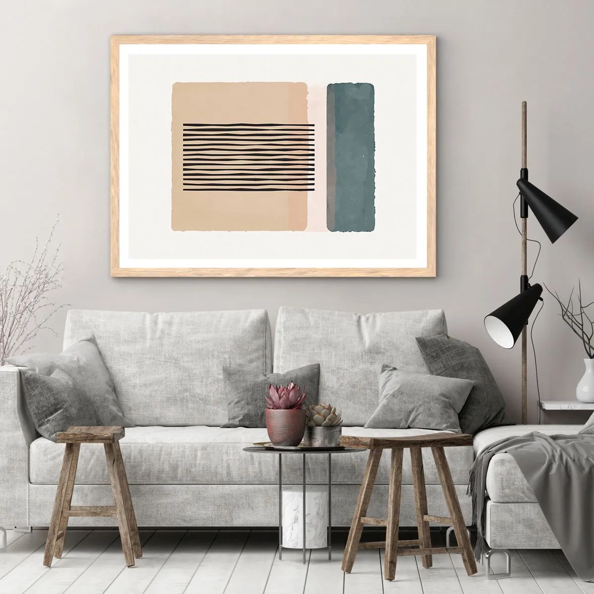 Affiche dans un chêne clair - Poster - Tout est en ordre - 91x61 cm