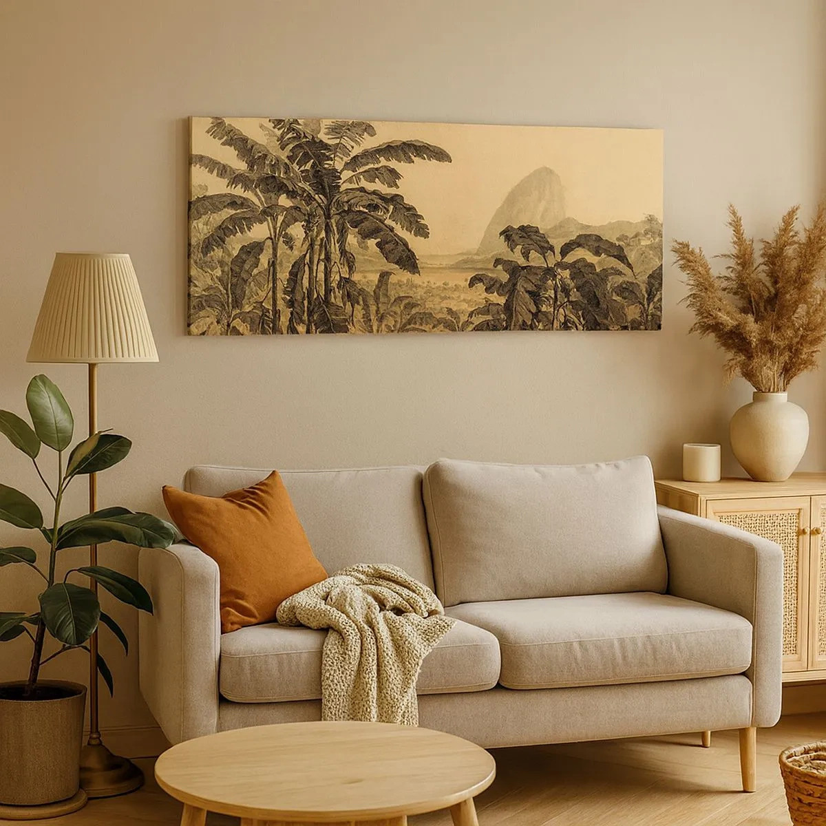 Impression sur toile - Image sur toile - Dans un climat colonial - 100x40 cm