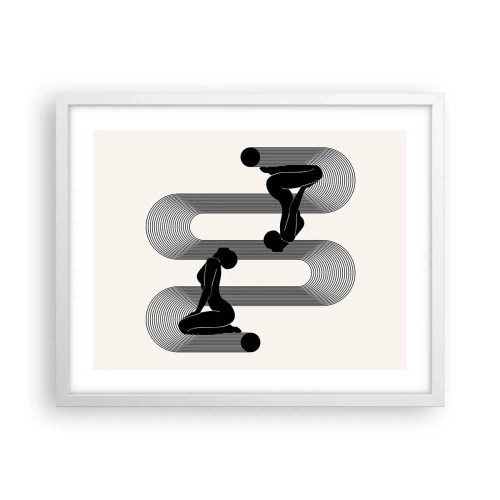 Affiche dans un cadre blanc - Poster - Symétrie sensuelle - 50x40 cm
