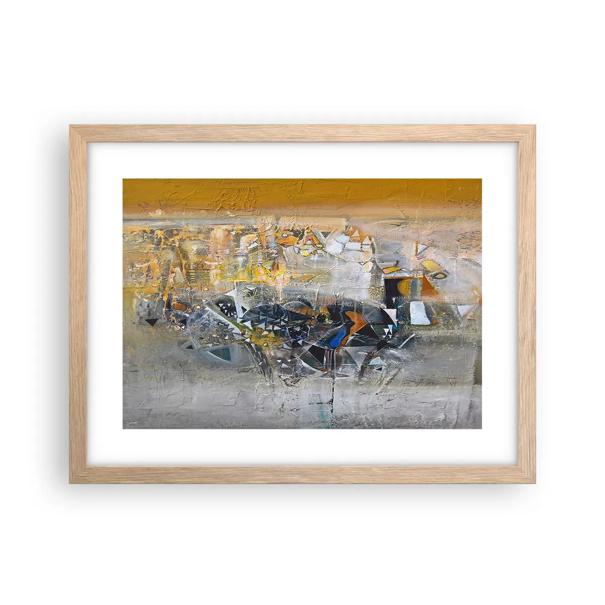 Affiche dans un chêne clair - Poster - Tout se met en place - 40x30 cm