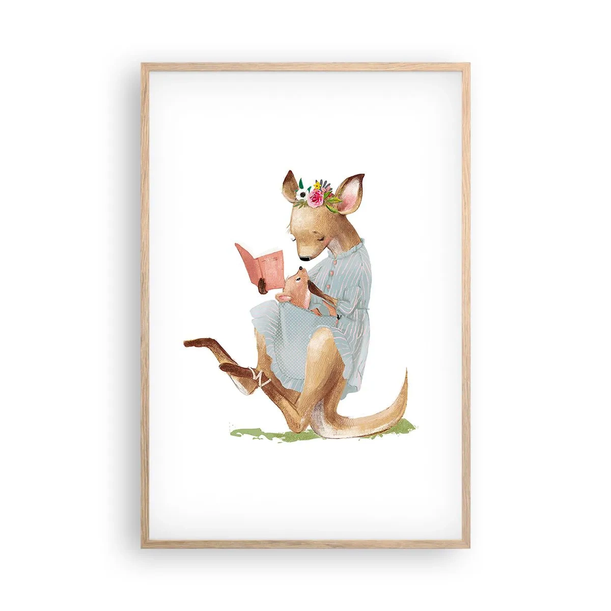 Affiche dans un chêne clair - Poster - Lis-moi maman - 61x91 cm