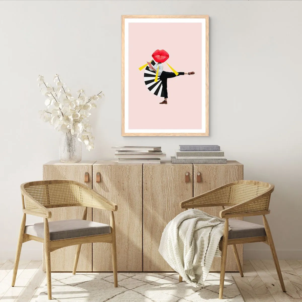 Affiche dans un chêne clair - Poster - Pop-art surréaliste - 70x100 cm