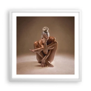 Affiche dans un cadre blanc - Poster - Unité du corps et de l'âme - 50x50 cm