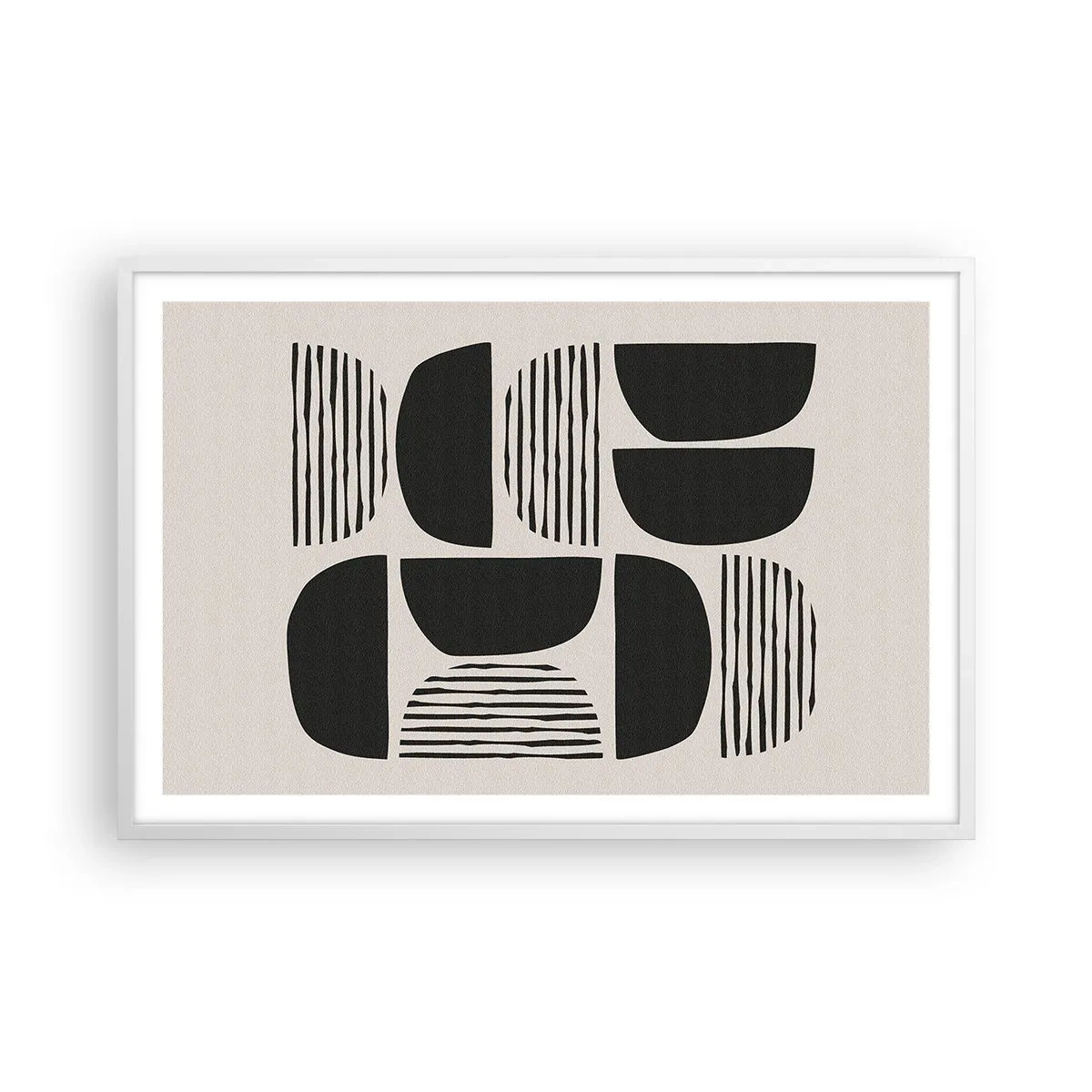 Affiche dans un cadre blanc - Poster - Offres sans enthousiasme - 91x61 cm