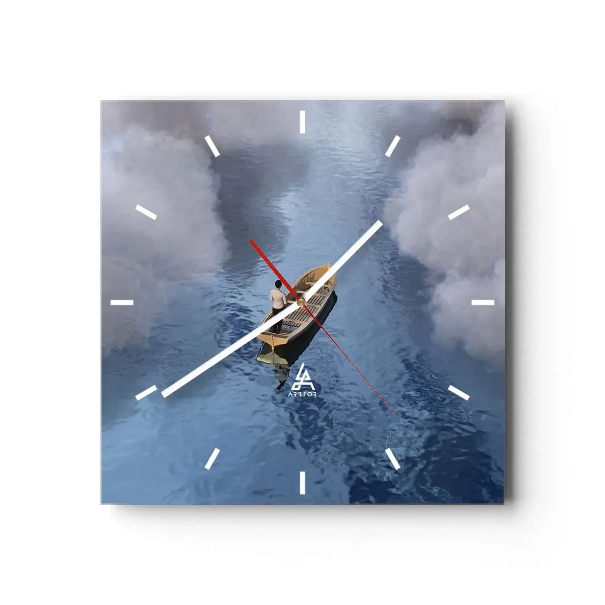 Horloge murale - Pendule murale - Vie – voyage – inconnu - 40x40 cm