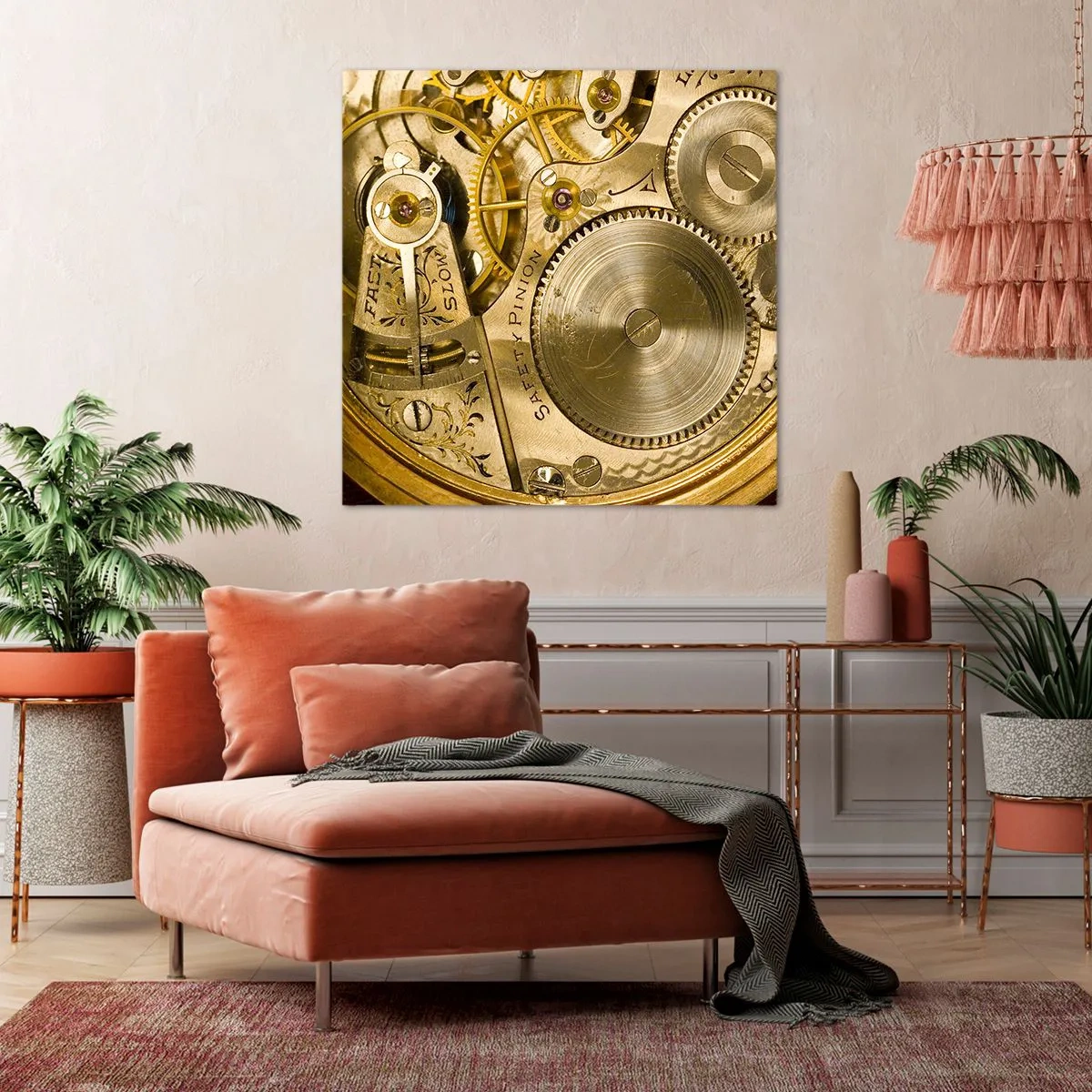 Impression sur toile - Image sur toile - Marcher avec son temps - 50x50 cm