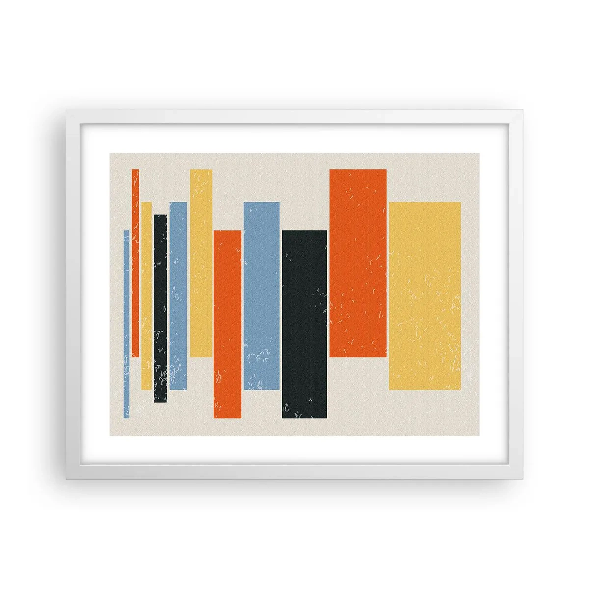 Affiche dans un cadre blanc - Poster - Notation musicale - 50x40 cm