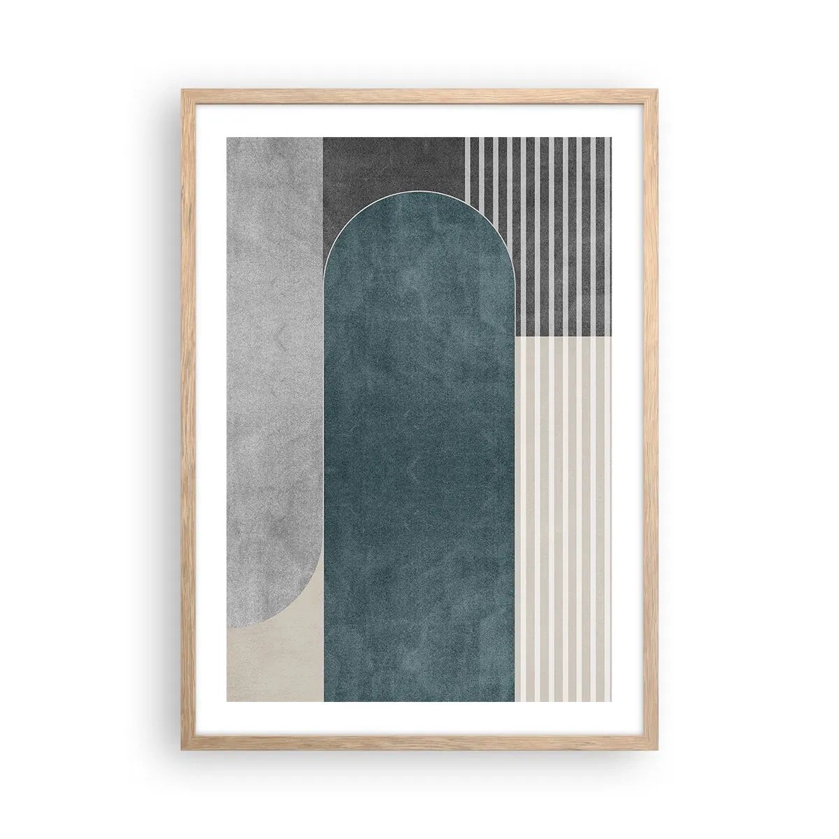 Affiche dans un chêne clair - Poster - Composition de niveaux - 50x70 cm