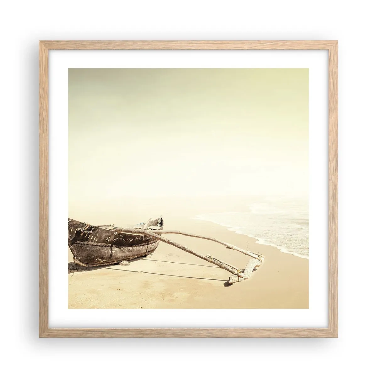 Affiche dans un chêne clair - Poster - Mémoire des mers du sud - 50x50 cm