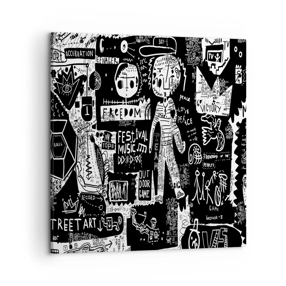 Impression sur toile - Image sur toile - Jeunesse spirituelle de loi et de joie - 50x50 cm