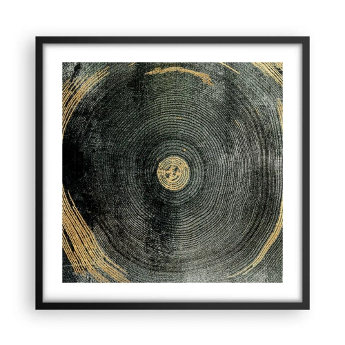 Affiche dans un cadre noir - Poster - Changement et persistance - 50x50 cm