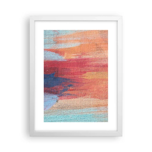 Affiche dans un cadre blanc - Poster - Ecoulement de l'arc-en ciel - 30x40 cm