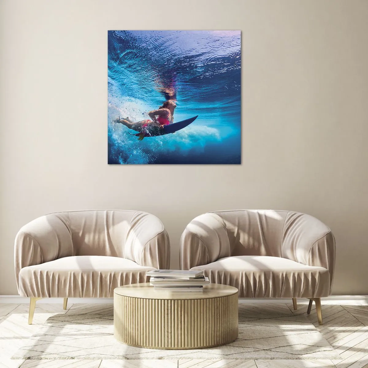 Impression sur verre - Image sur verre - Joie profonde - 70x70 cm