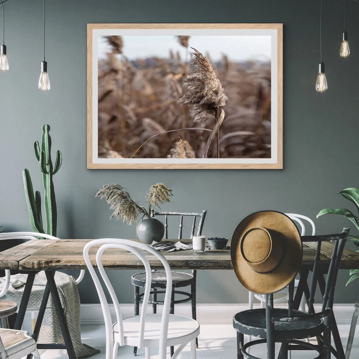 Affiche dans un chêne clair - Poster - Il est temps de s'envoler avec le vent - 40x30 cm