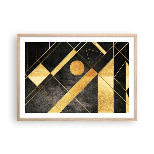 Affiche dans un chêne clair - Poster - Soleil du désert - 70x50 cm