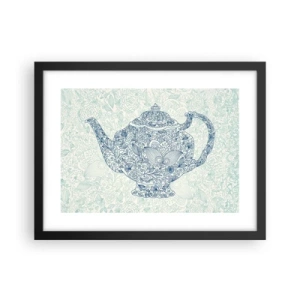 Affiche dans un cadre noir - Poster - Le charme du thé - 40x30 cm