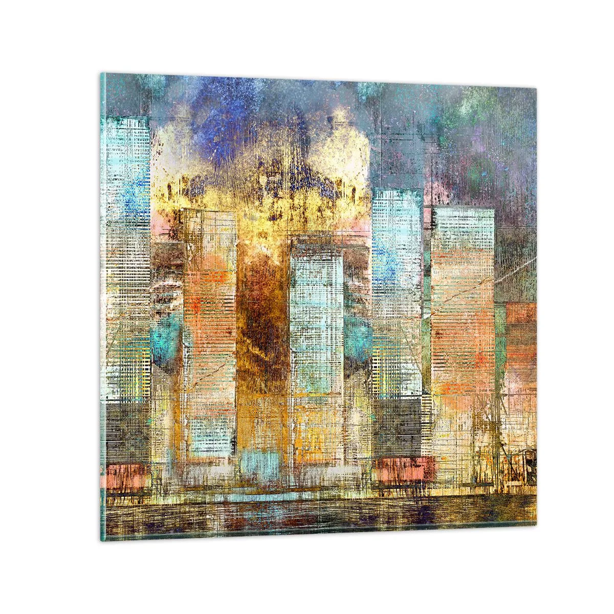 Impression sur verre - Image sur verre - Une métropole ensoleillée - 70x70 cm