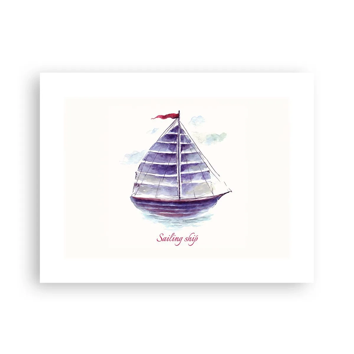 Affiche - Poster - Plein de voiles et d’eau calme - 40x30 cm